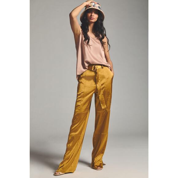 Avec Les Filles Relaxed Satin Trousers - New Size 6 - Picture 1 of 6